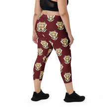Load image into Gallery viewer, Tiger Maroon - Capri Leggings