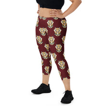 Load image into Gallery viewer, Tiger Maroon - Capri Leggings