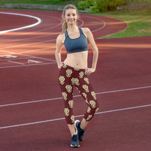 Load image into Gallery viewer, Tiger Maroon - Capri Leggings