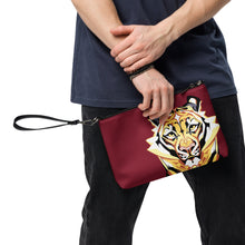 Load image into Gallery viewer, Tiger on Maroon - Crossbody bag
