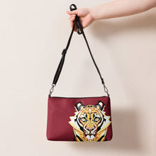 Load image into Gallery viewer, Tiger on Maroon - Crossbody bag