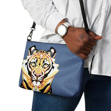 Load image into Gallery viewer, Tiger on Blue - Crossbody bag
