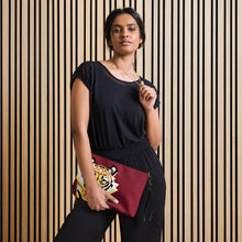 Load image into Gallery viewer, Tiger on Maroon - Crossbody bag