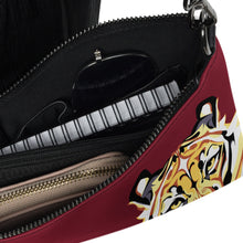 Load image into Gallery viewer, Tiger on Maroon - Crossbody bag