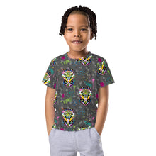 Load image into Gallery viewer, Rainbow Roar - Kids crew neck t-shirt