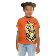 Load image into Gallery viewer, Tiger Pride - AOP Team Orange - Kids crew neck t-shirt