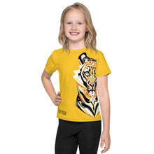 Load image into Gallery viewer, Tiger Pride - AOP Team Yellow - Kids crew neck t-shirt
