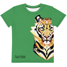 Load image into Gallery viewer, Tiger Pride - AOP Team Green - Kids crew neck t-shirt