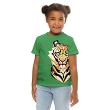 Load image into Gallery viewer, Tiger Pride - AOP Team Green - Kids crew neck t-shirt