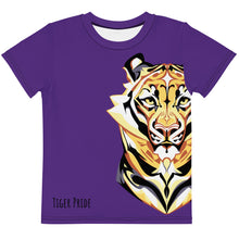 Load image into Gallery viewer, Tiger Pride - AOP Team Purple - Kids crew neck t-shirt