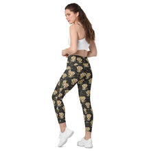 Load image into Gallery viewer, Tiger in the Garden - Leggings (with pockets) - Regular and Plus Size
