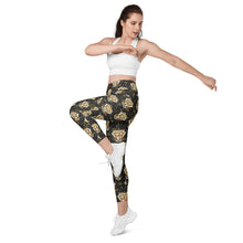 Load image into Gallery viewer, Tiger in the Garden - Leggings (with pockets) - Regular and Plus Size