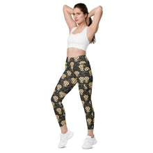 Load image into Gallery viewer, Tiger in the Garden - Leggings (with pockets) - Regular and Plus Size