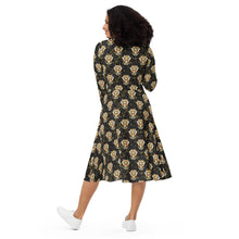 Load image into Gallery viewer, Tiger in the Garden - long sleeve midi dress