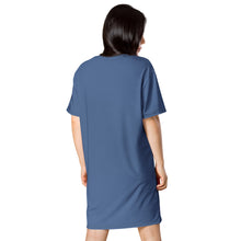 Load image into Gallery viewer, Giant Tiger on blue - T-shirt dress