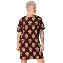 Load image into Gallery viewer, Tiger Maroon - T-shirt dress