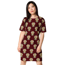 Load image into Gallery viewer, Tiger Maroon - T-shirt dress