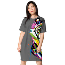 Load image into Gallery viewer, Giant Rainbow Tiger - T-shirt dress