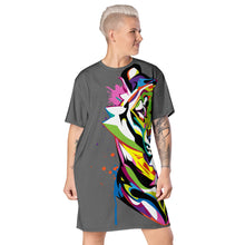 Load image into Gallery viewer, Giant Rainbow Tiger - T-shirt dress