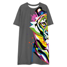 Load image into Gallery viewer, Giant Rainbow Tiger - T-shirt dress
