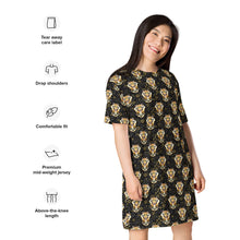 Load image into Gallery viewer, Tiger in the Garden - T-shirt dress