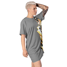 Load image into Gallery viewer, Giant Tiger on Gray - T-shirt dress