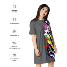 Load image into Gallery viewer, Giant Rainbow Tiger - T-shirt dress