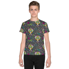 Load image into Gallery viewer, Rainbow Roar - Youth crew neck t-shirt