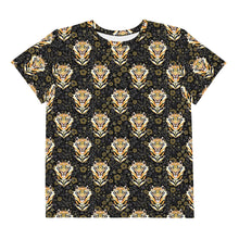 Load image into Gallery viewer, Tigers in the Garden - Youth crew neck t-shirt