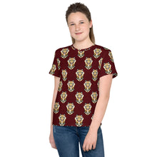 Load image into Gallery viewer, Tiger Maroon - Youth crew neck t-shirt