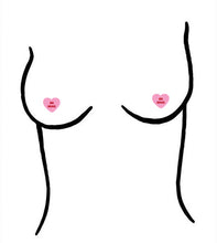 Load image into Gallery viewer, Pink Candy Hearts - Tittoo - Temporary Nipple Tattoo Set