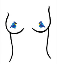 Load image into Gallery viewer, Blue Tit Tittoo - Temporary Nipple Tattoo Set