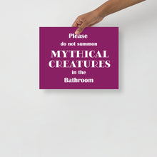 Load image into Gallery viewer, Do not summon Mythical Creatures - Poster