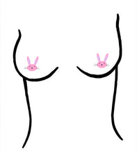 Load image into Gallery viewer, Pink Bunny Tittoo - Temporary Nipple Tattoo Set