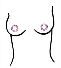 Load image into Gallery viewer, Pink Wreath Tittoo - Temporary Nipple Tattoo Set