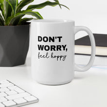 Load image into Gallery viewer, Don't worry, feel hoppy - White glossy mug