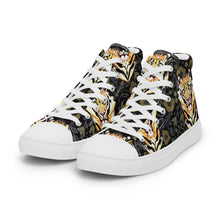 Load image into Gallery viewer, Tiger in the Garden - Women’s high top canvas shoes