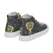 Load image into Gallery viewer, Rainbow Roar - Women’s high top canvas shoes