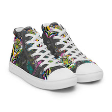 Load image into Gallery viewer, Rainbow Roar - Women’s high top canvas shoes