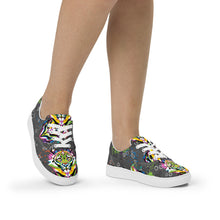 Load image into Gallery viewer, Rainbow Roar - Women’s lace-up canvas shoes