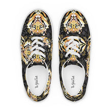 Load image into Gallery viewer, Tiger in the Garden - Women’s lace-up canvas shoes