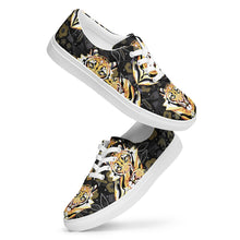 Load image into Gallery viewer, Tiger in the Garden - Women’s lace-up canvas shoes