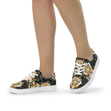 Load image into Gallery viewer, Tiger in the Garden - Women’s lace-up canvas shoes