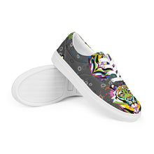 Load image into Gallery viewer, Rainbow Roar - Women’s lace-up canvas shoes