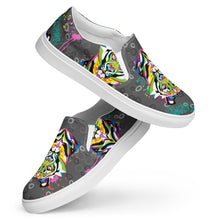 Load image into Gallery viewer, Rainbow Roar - Women’s slip-on canvas shoes