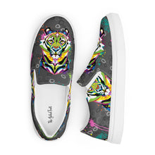 Load image into Gallery viewer, Rainbow Roar - Women’s slip-on canvas shoes