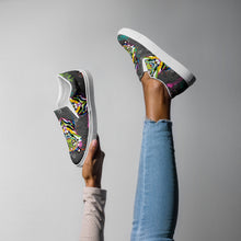 Load image into Gallery viewer, Rainbow Roar - Women’s slip-on canvas shoes