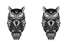 Load image into Gallery viewer, Horned Owl 'hooters' Tittoo - Temporary Nipple Tattoo Set