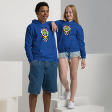 Load image into Gallery viewer, Rainbow Roar - Youth heavy blend hoodie