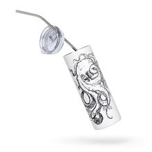 Load image into Gallery viewer, Octopus - Polar Night Blue Print - Stainless steel tumbler